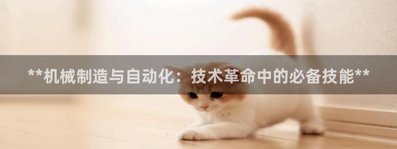彩神x平台靠什么盈利：**机械制造与自动化：技术革命中的必备技能**