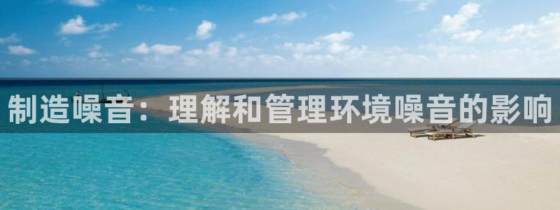 彩神天下专家专栏：制造噪音：理解和管理环境噪音的影响