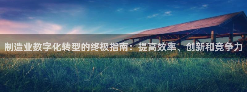 彩神购彩-购彩大厅入口娱乐首选：制造业数字化转型的终极指南：提高效率、创新和竞争力
