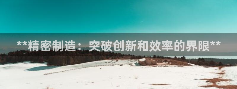 所有彩神购买首页：**精密制造：突破创新和效率的界限**