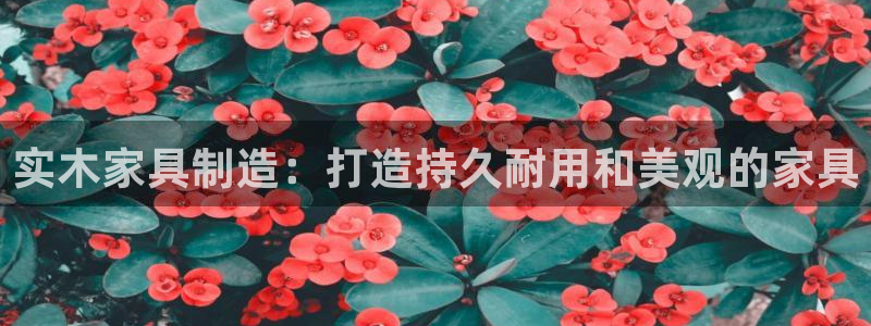 彩神v8下载网址：实木家具制造：打造持久耐用和美观的家具