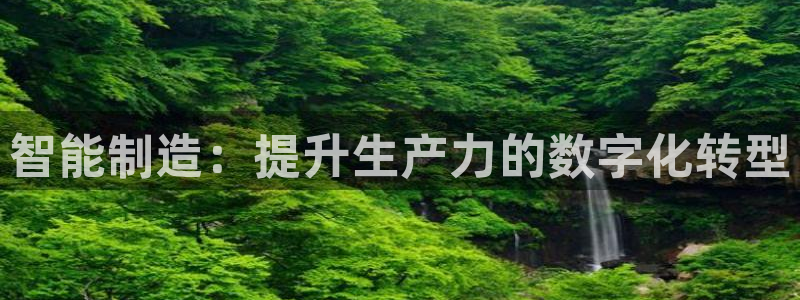 彩神ix是真的吗：智能制造：提升生产力的数字化转型