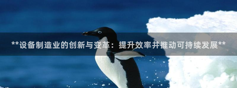 彩神iv真的能赚钱吗：**设备制造业的创新与变革：提升效率并推动可持续发展**