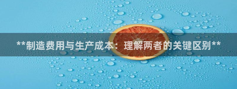 彩神iv争霸购彩大厅：**制造费用与生产成本：理解两者的关键区别**