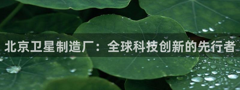 彩神v大众娱乐：北京卫星制造厂：全球科技创新的先行者
