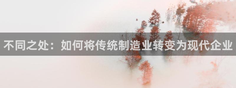 彩神购彩-购彩大厅入口36fr：不同之处：如何将传统制造业转变为现代企业