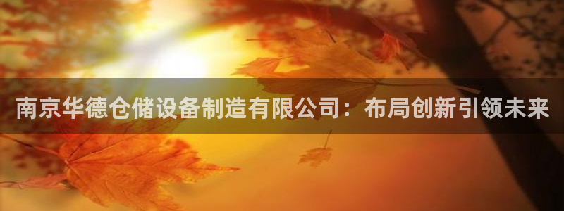 彩神是什么平台的游戏：南京华德仓储设备制造有限公司：布局创新